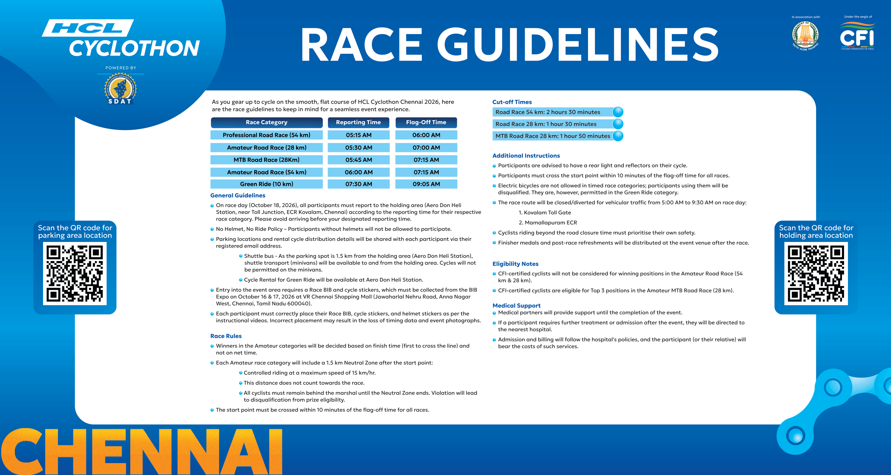 HCL Cyclothon Race Guidelines