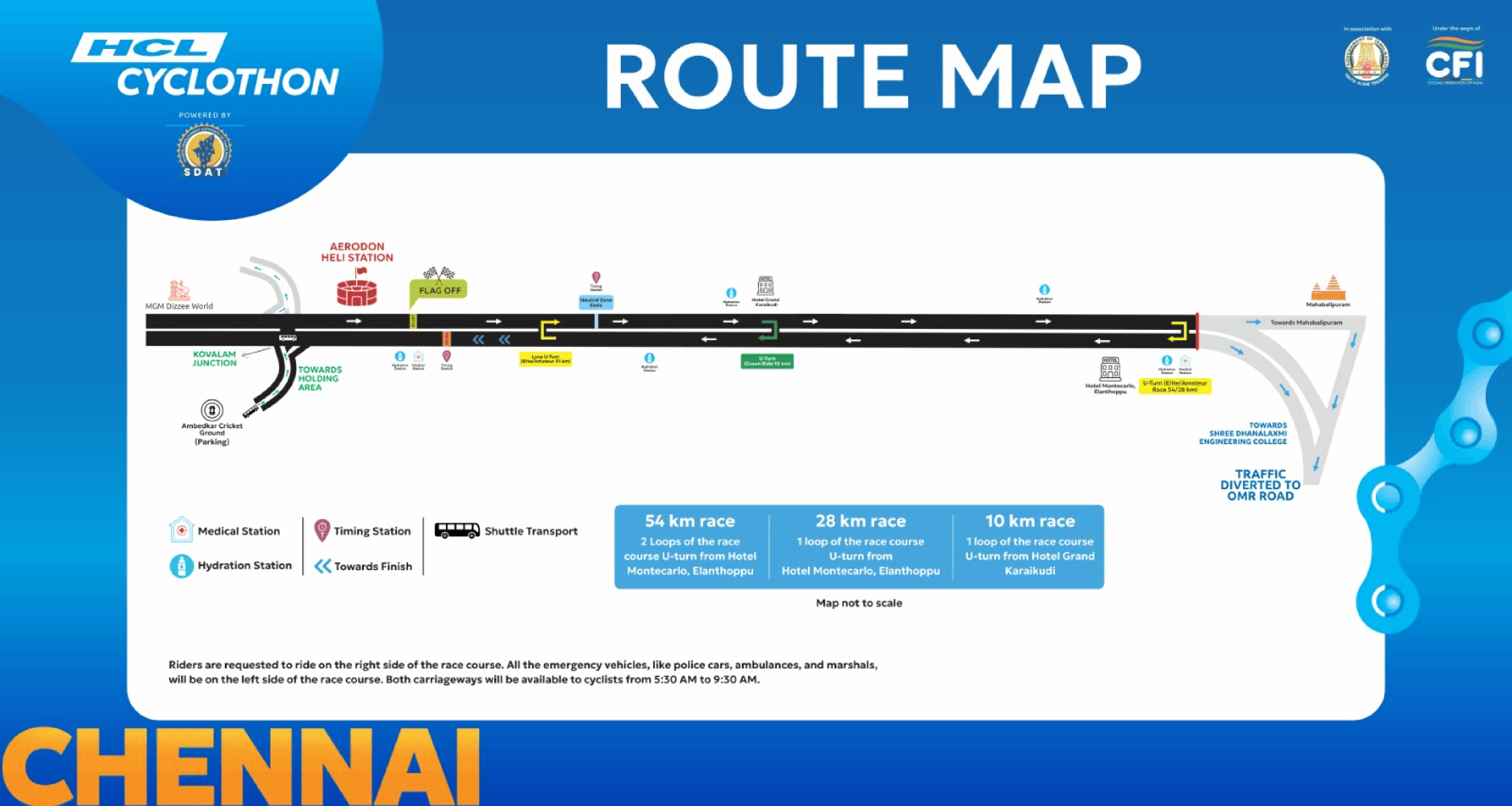 HCL Cyclothon Route Details