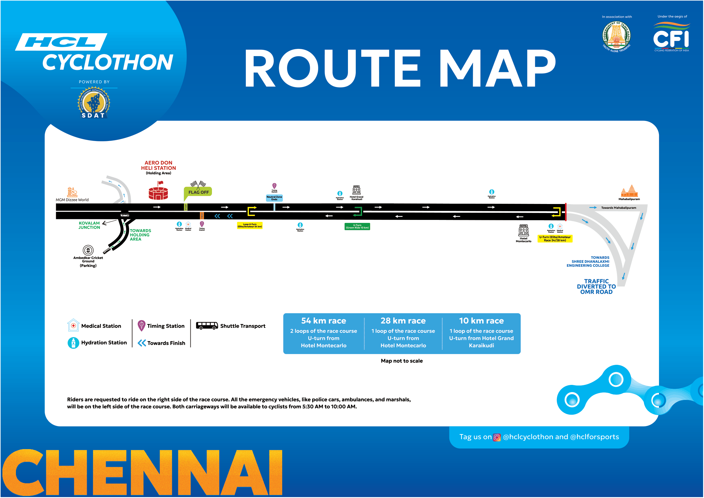 HCL Cyclothon Route Details